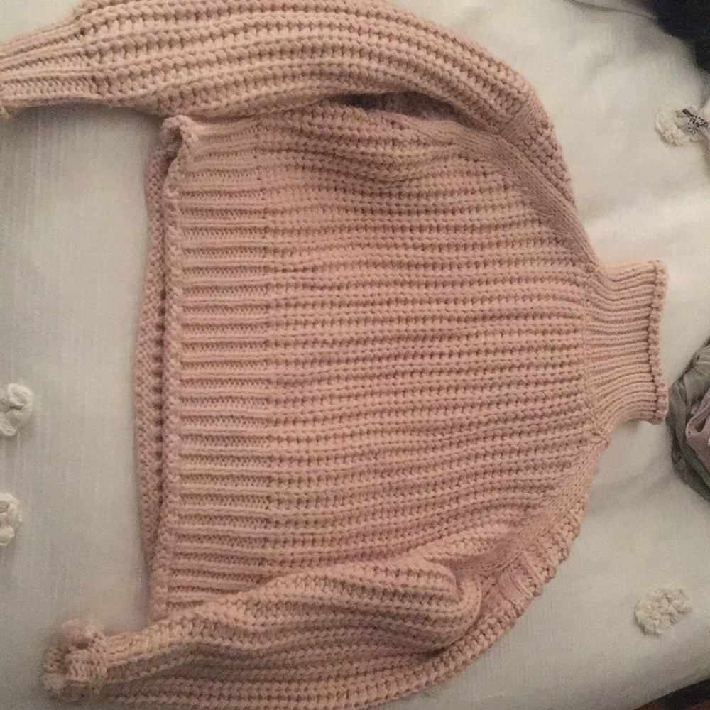Chunky knit high neck sweater